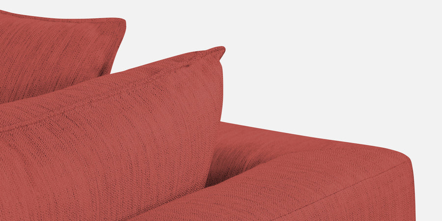 Ziggy Fabric Lhs Sectional Sofa 3 Lounger In Salmon Pink Colour - Febonic Living