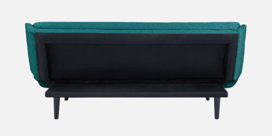 Saso Fabric 3 Seater Convertible Sofa Cum Bed In Sea Green Colour - Febonic Living