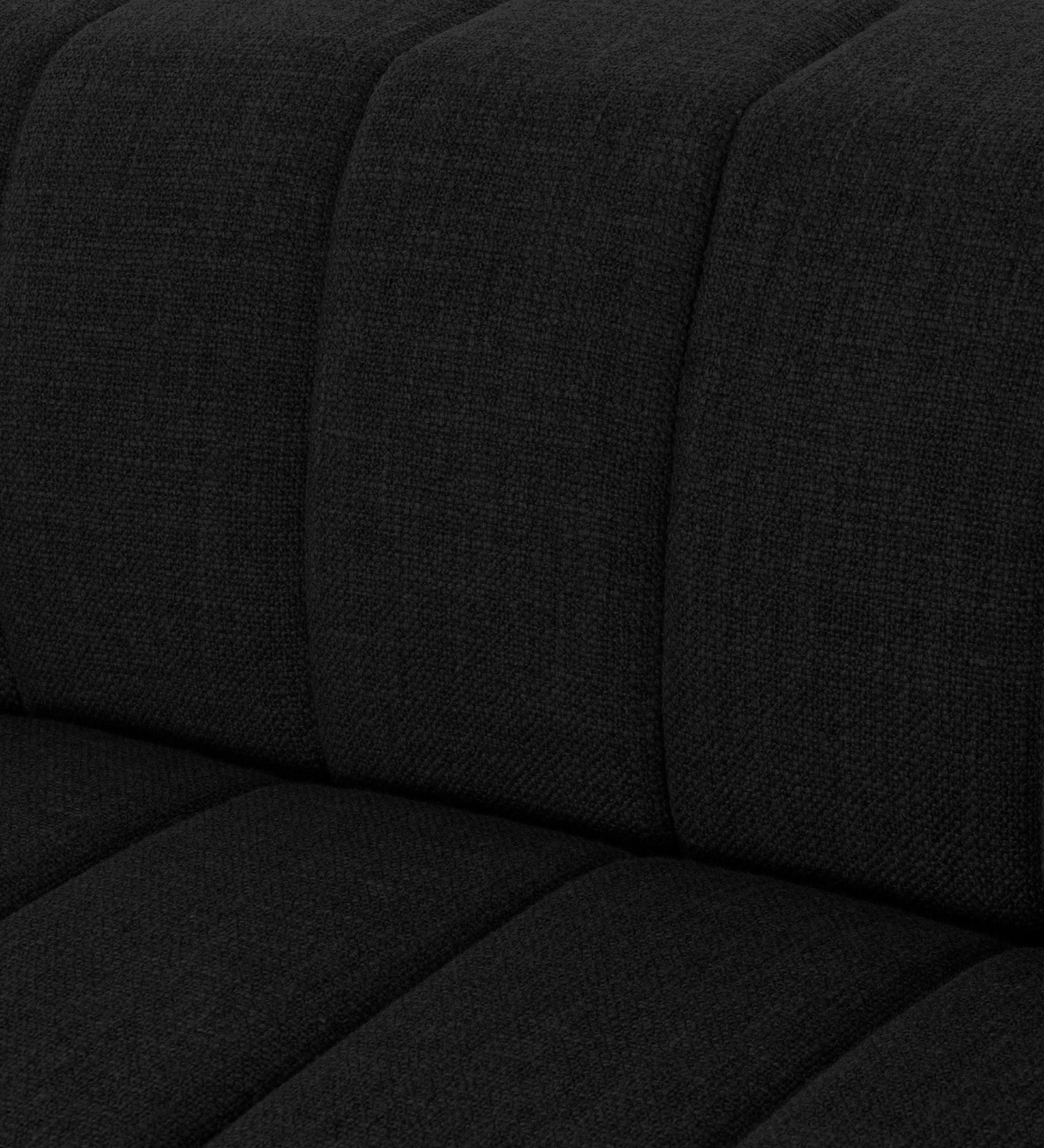 Lara Fabric 1 Seater Sofa in Zed Black Colour