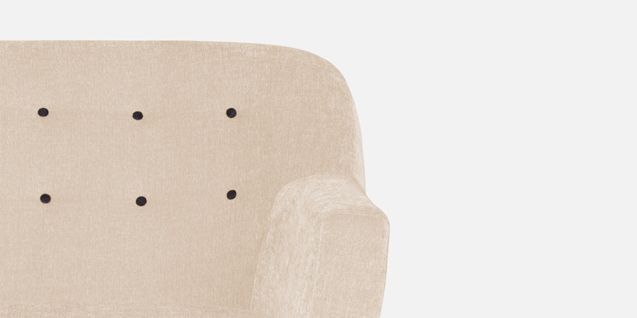 German Fabric 3 Seater Sofa In Woom Beige Colour - Febonic Living