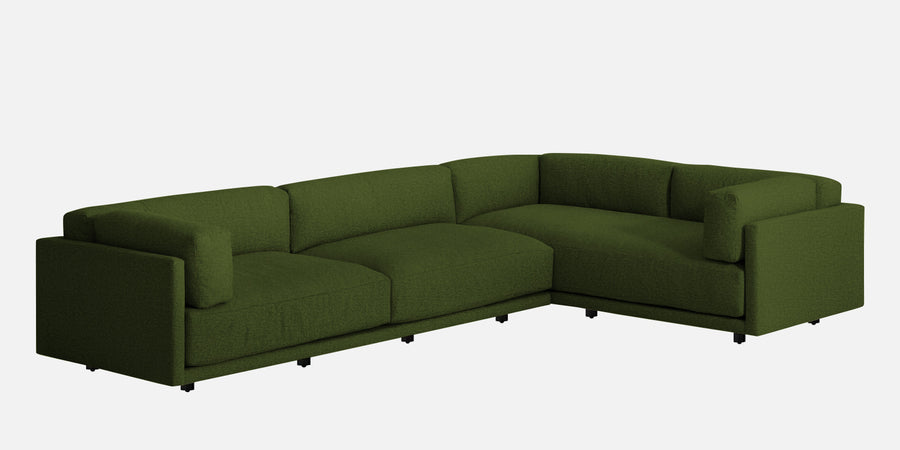 Nixon Fabric 6 Seater Rhs Corner Sofa In Olive Green Colour - Febonic Living