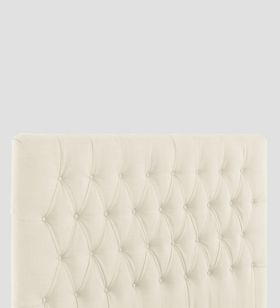 Isko Fabric Upholstered King Size Bed In Ivory Cream Colour With Box Storage - Febonic Living