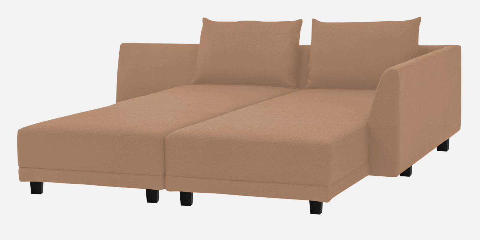 Ira Fabric LHS 6 Seater Sofa Cum Bed In Cosmic Beige Colour