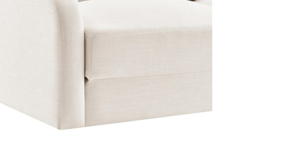 Rosa Fabric 3 Seater Foldable Sofa Cum Bed In Ivory Cream Colour - Febonic Living