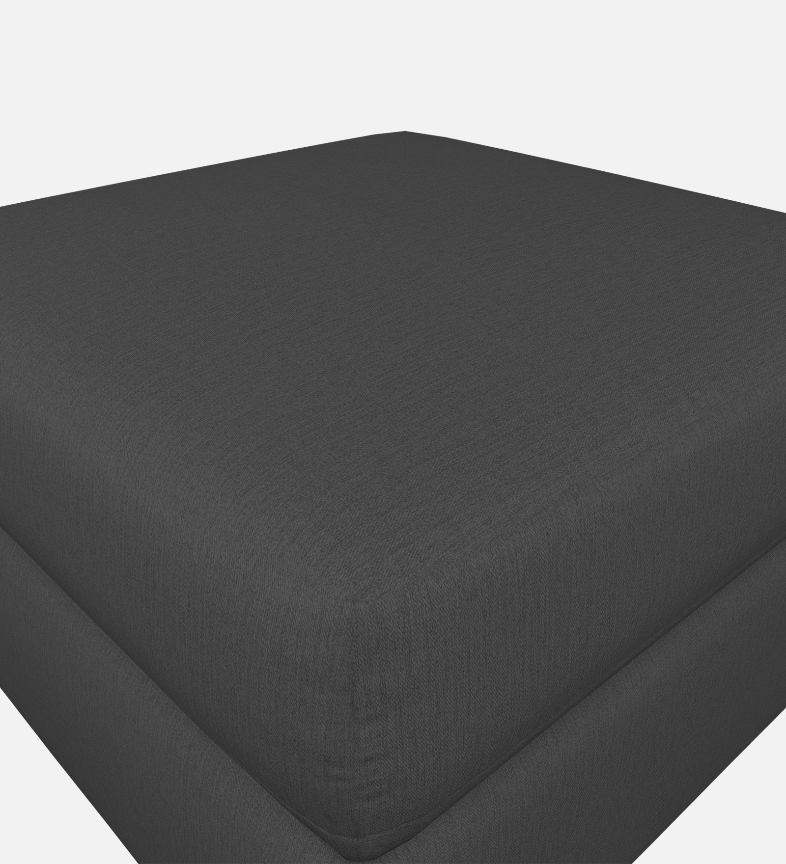 Penny Fabric Storage Ottoman In Charcoal Grey Colour