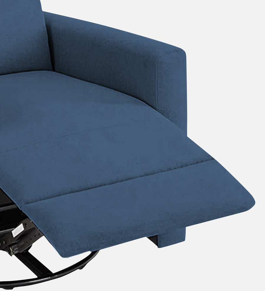 Zura Fabric 1 Seater Rotating Motorized Recliner In Light Blue Colour - Febonic Living