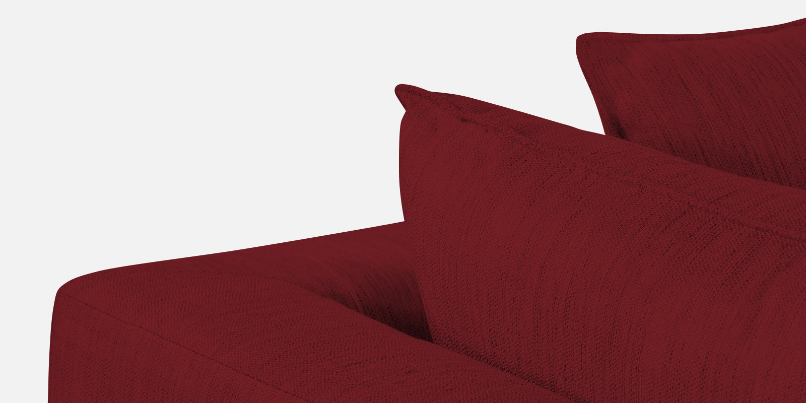 Ziggy Fabric RHS Sectional Sofa (3+Lounger) in Chilli Red Colour