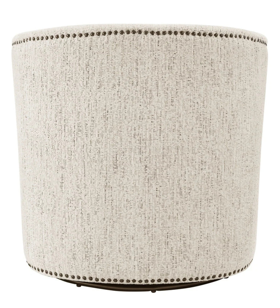 Loki Fabric Swivel Chair In Ash Grey Colour - Febonic Living