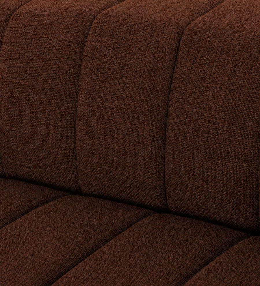Lara Fabric 1 Seater Sofa In Coffee Brown Colour - Febonic Living