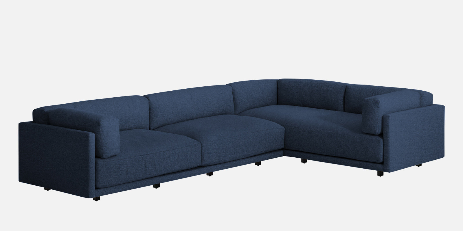 Nixon Fabric 6 Seater RHS Sectional Sofa In Denim Blue Colour