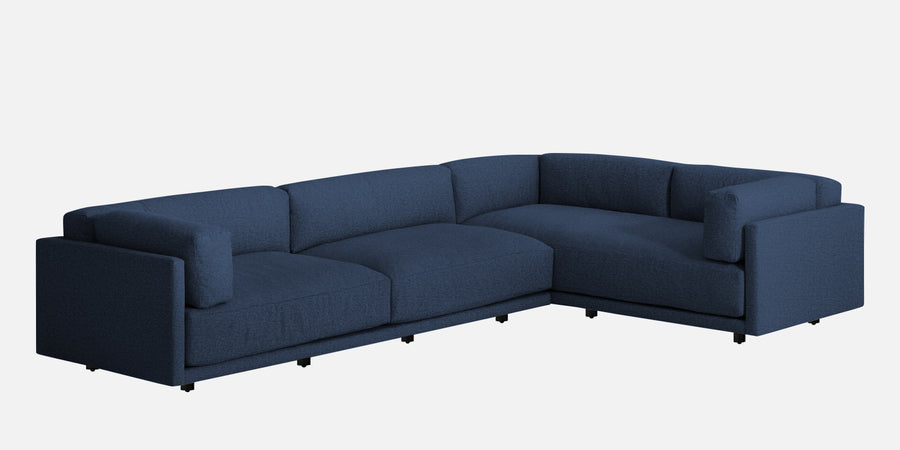 Nixon Fabric 6 Seater Rhs Corner Sofa In Denim Blue Colour - Febonic Living