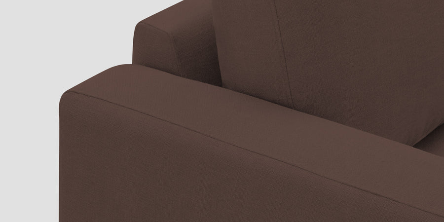 Esha Fabric 3 Seater Sofa In Caramel Brown Colour - Febonic Living