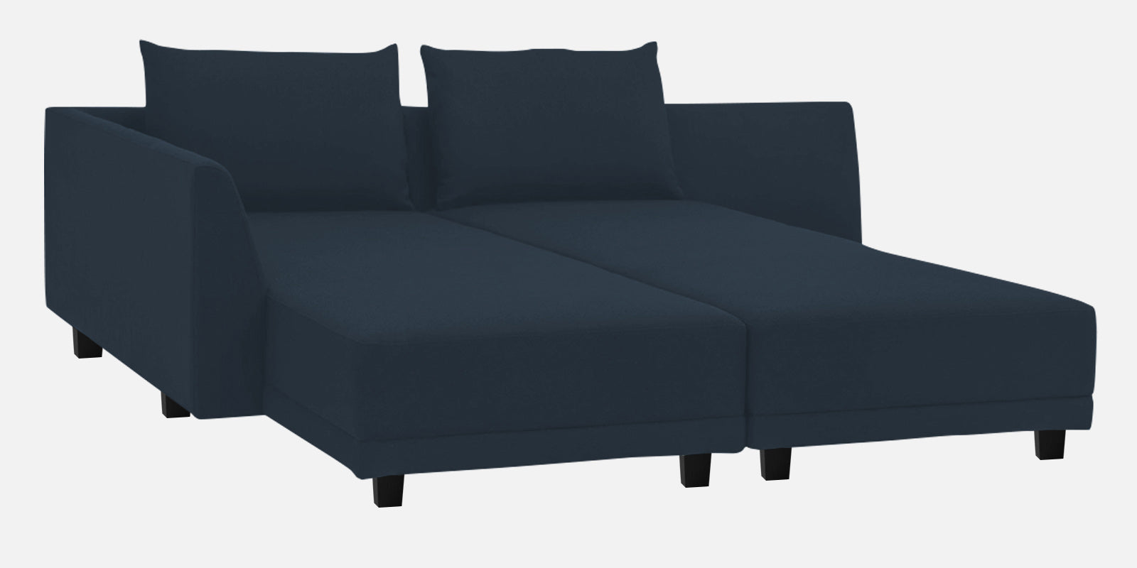 Ira Fabric RHS 6 Seater Sofa Cum Bed In Denim Blue Colour