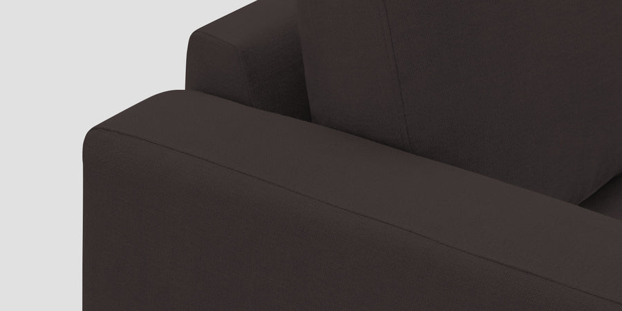Esha Fabric 3 Seater Sofa In Pebble Brown Colour - Febonic Living