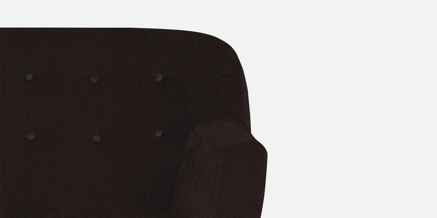 German Fabric 3 Seater Sofa In Dark Brown Colour - Febonic Living