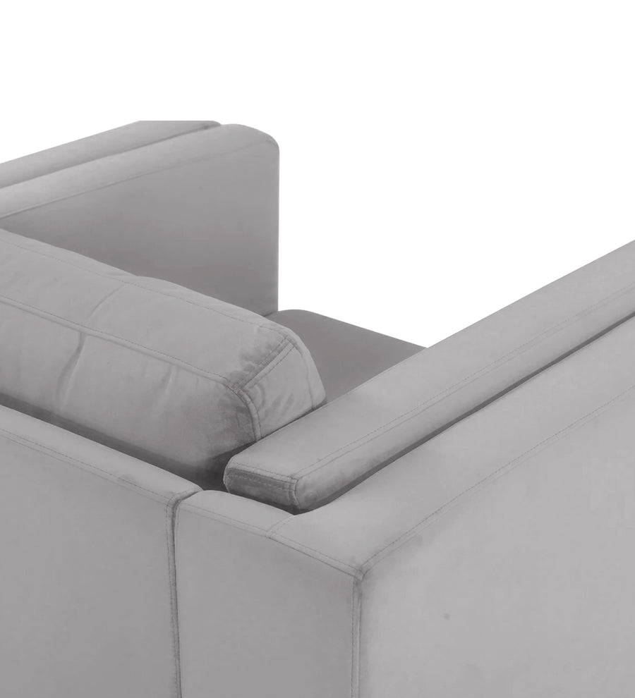 Jasper Velvet 1 Seater Sofa In Concrete Grey Colour - Febonic Living