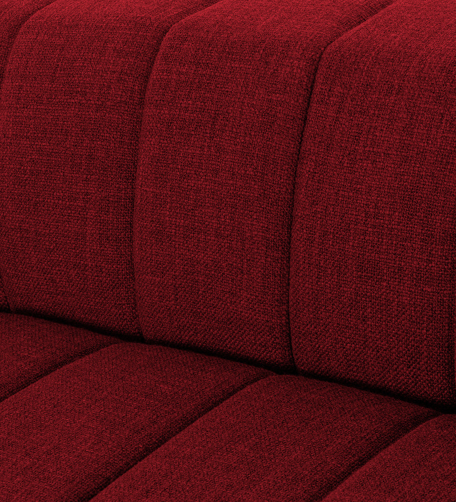 Lara Fabric 1 Seater Sofa In Blood Maroon Colour - Febonic Living