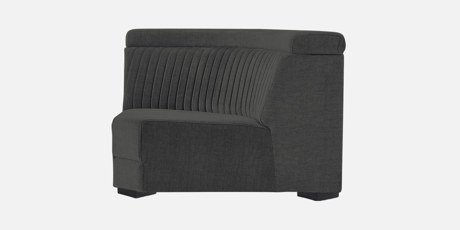 Draco Fabric 6 Seater Corner Sofa In Charcoal Grey Colour - Febonic Living