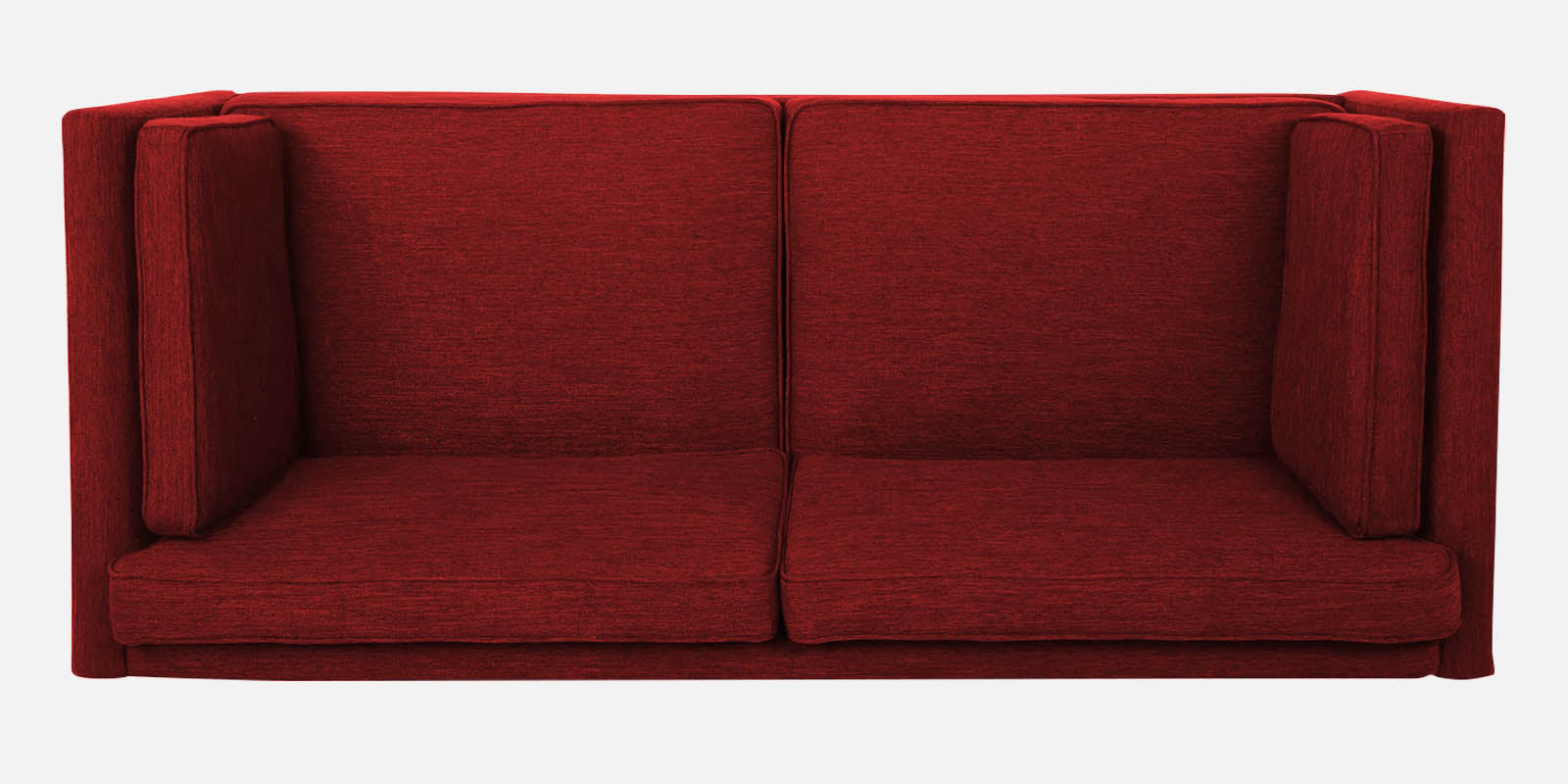 Nigar Fabric 3 Seater Sofa in Blood Maroon Colour