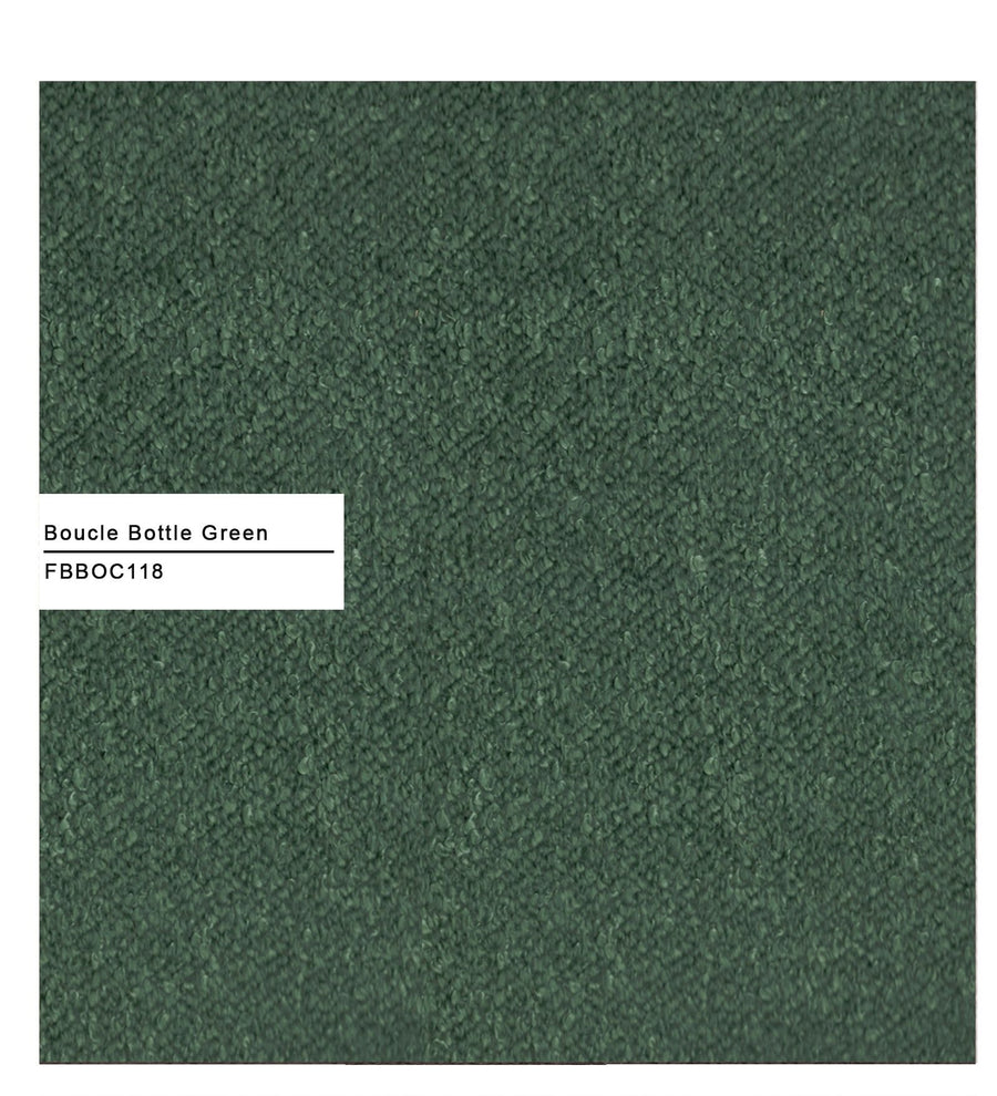 Lark Boucle Bench In Bottle Green Colour - Febonic Living
