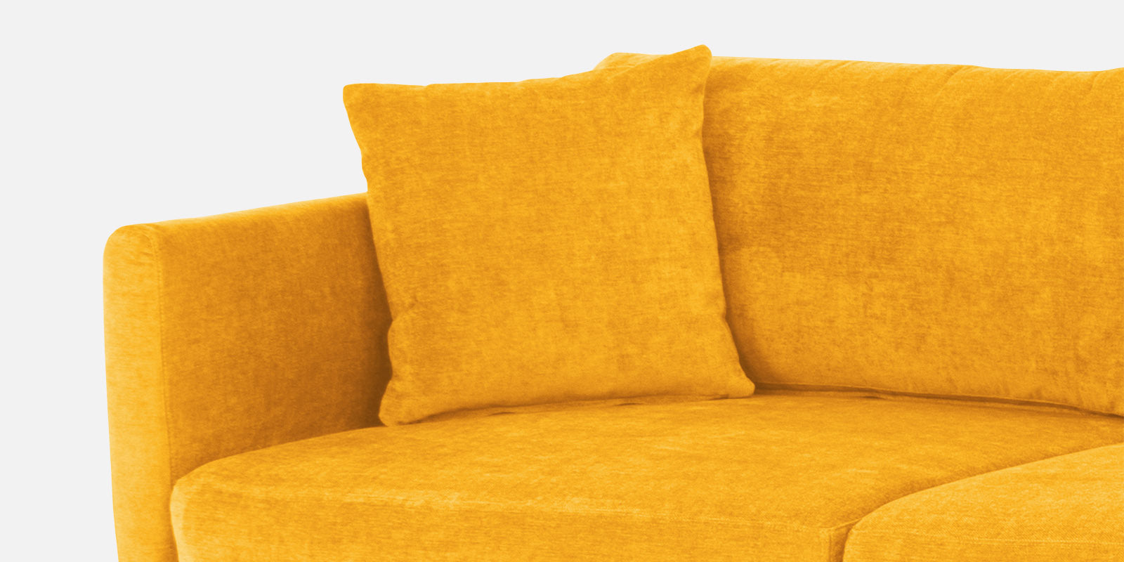 Northern Fabric RHS Sectional Sofa (3+Lounger) in Bold Yellow Colour