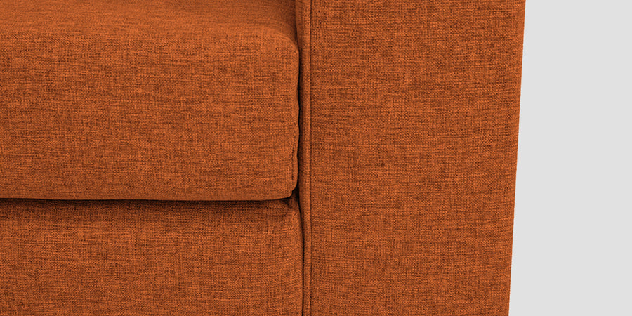 Kenia Fabric 2 Seater Foldable Sofa Cum Bed In Vivid Orange Colour - Febonic Living
