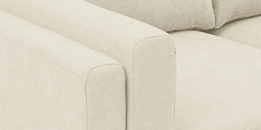 Creata Fabric Rhs Sectional Sofa 3 Lounger In Ivory Cream Colour - Febonic Living