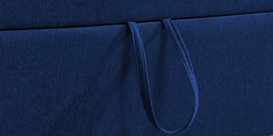 Kara Fabric 3 Seater Pull Out Sofa Cum Bed In Royal Blue Colour - Febonic Living