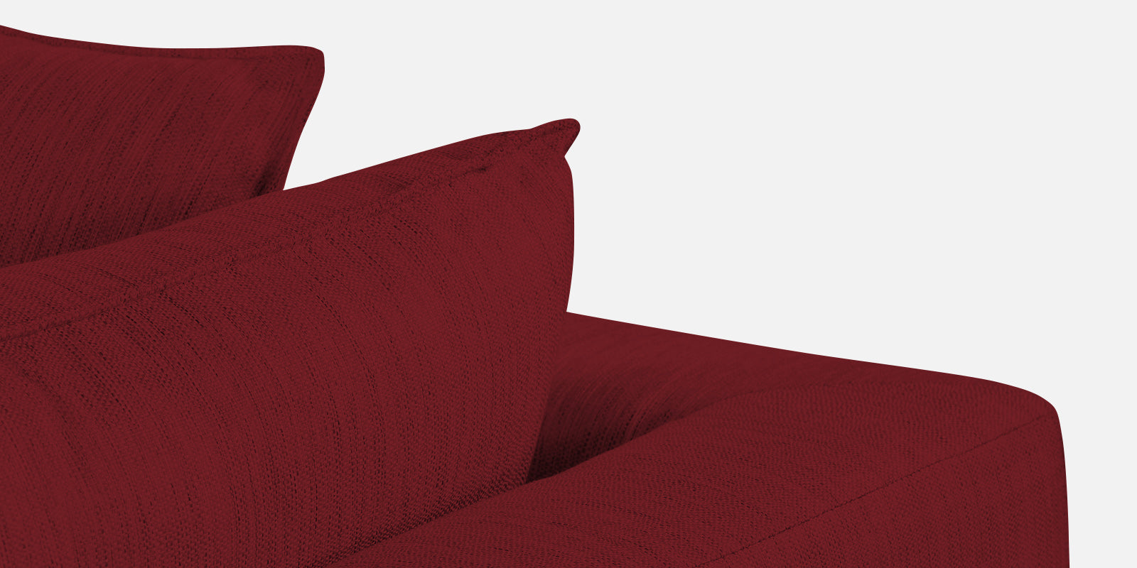 Ziggy Fabric LHS Sectional Sofa (3+Lounger) in Chilli Red Colour