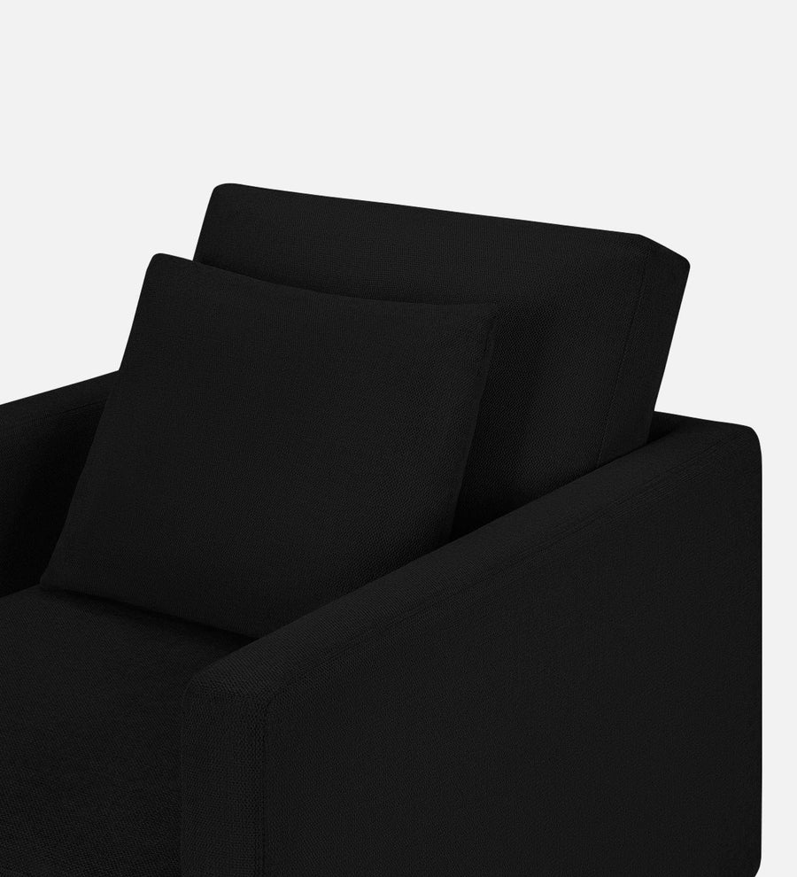 Kera Fabric 1 Seater Sofa In Zed Black Colour - Febonic Living