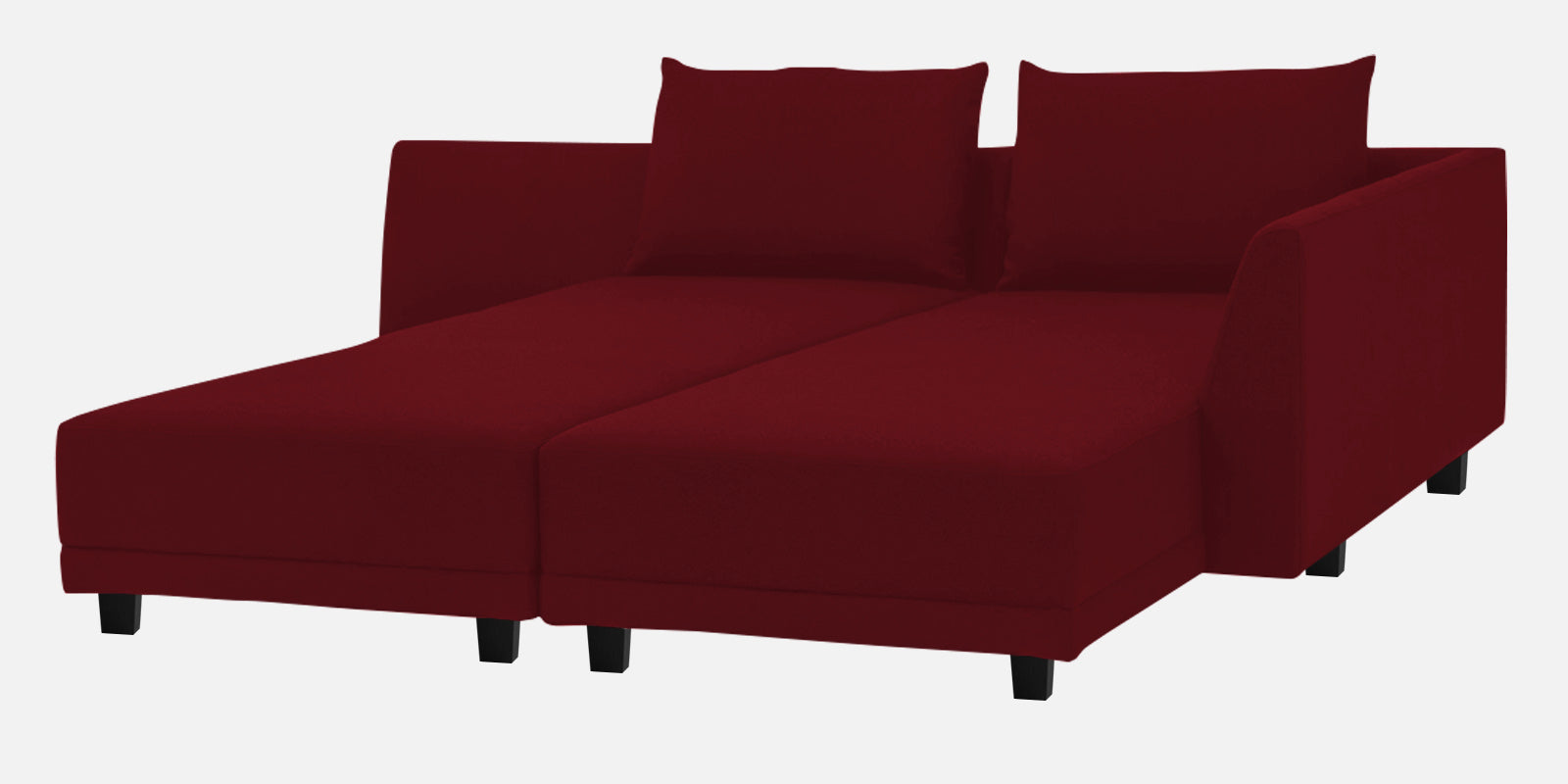 Ira Fabric LHS 6 Seater Sofa Cum Bed In Ruby Red Colour