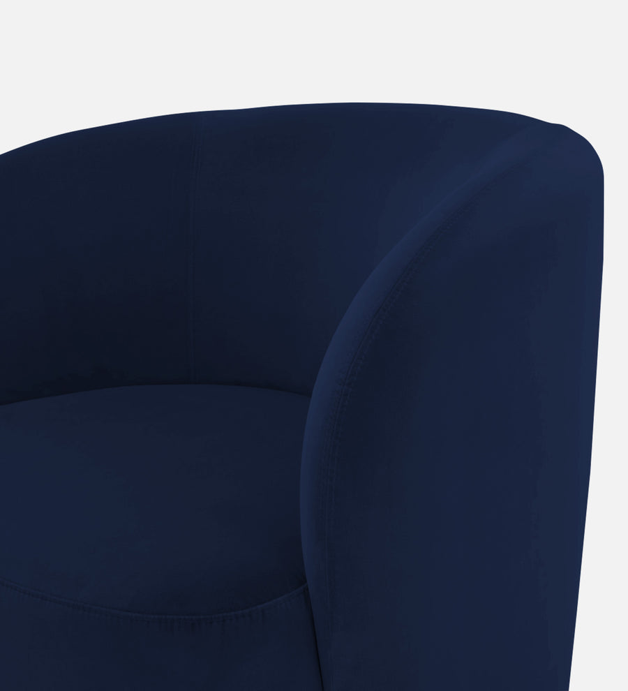 Lucky Velvet Lounge Chair In Indigo Blue Colour - Febonic Living