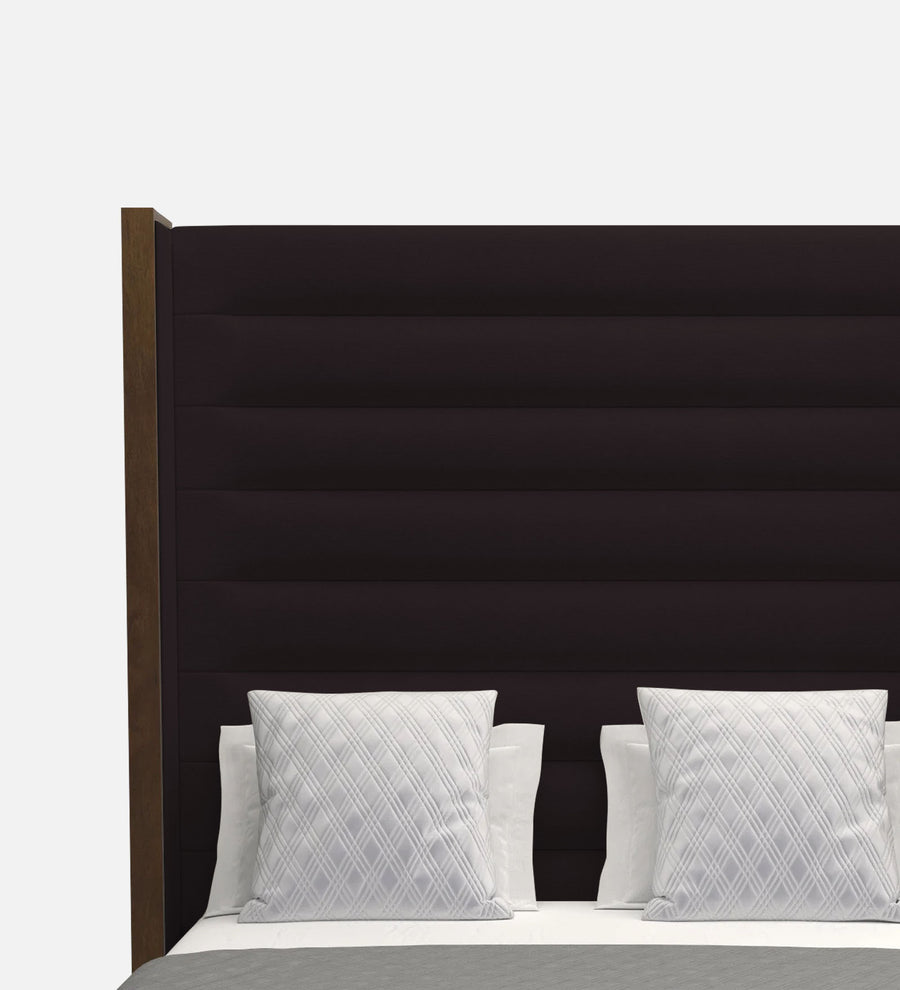 Sunny Fabric Upholstered King Size Bed In Cara Brown Colour - Febonic Living