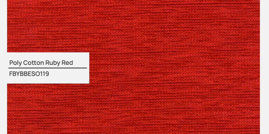 Chastin Fabric 3 Seater Sofa In Ruby Red Colour - Febonic Living