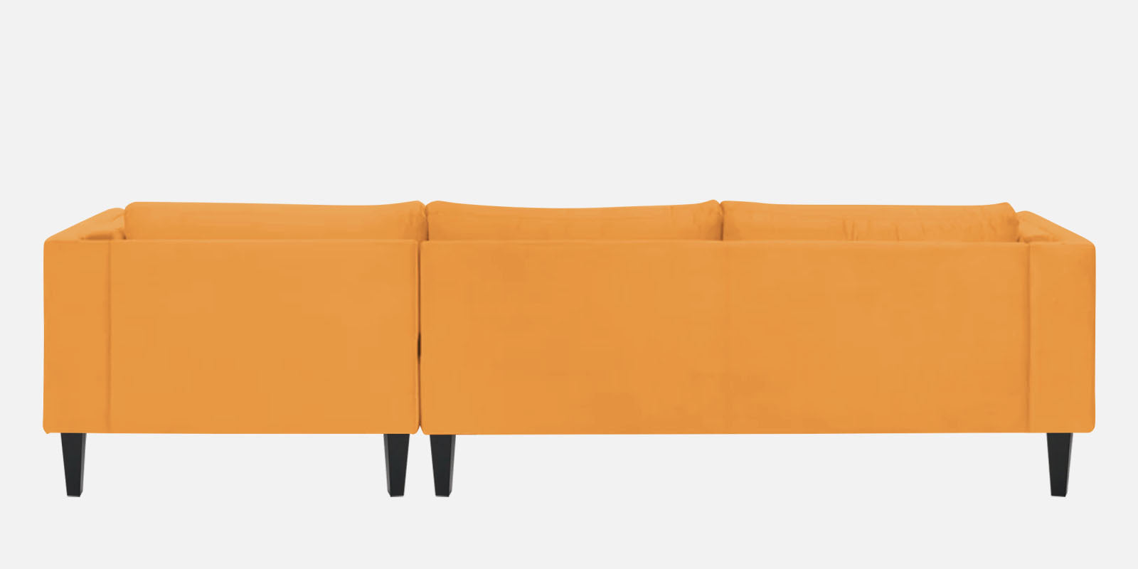 Jasper Velvet LHS Sectional Sofa (3+Lounger) in Tangerine orange Colour