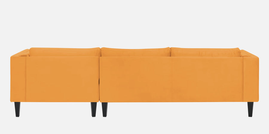 Jasper Velvet Lhs Sectional Sofa 3 Lounger In Tangerine Orange Colour - Febonic Living