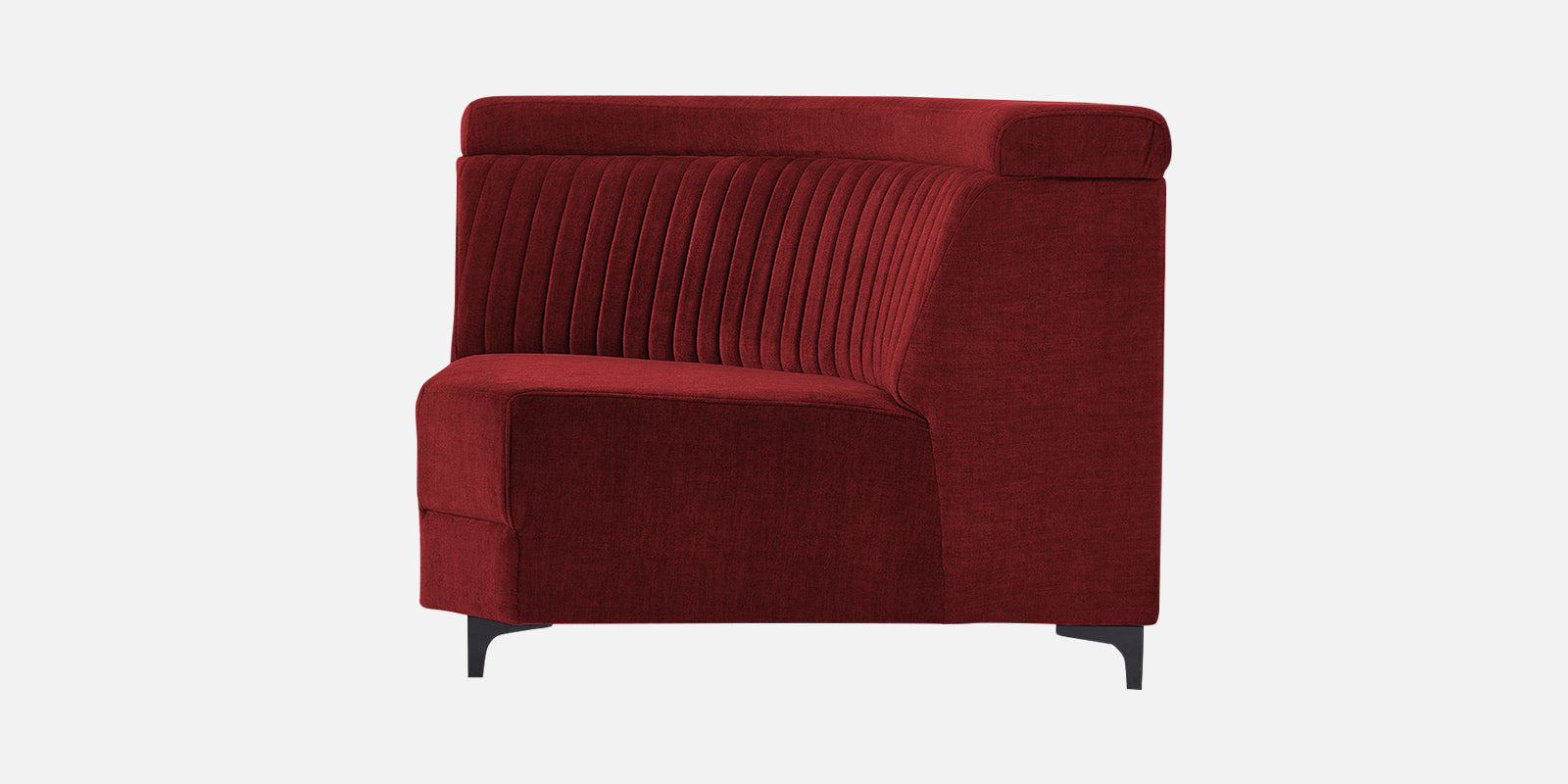 Draco Fabric Corner Sofa in Corel Red Colour