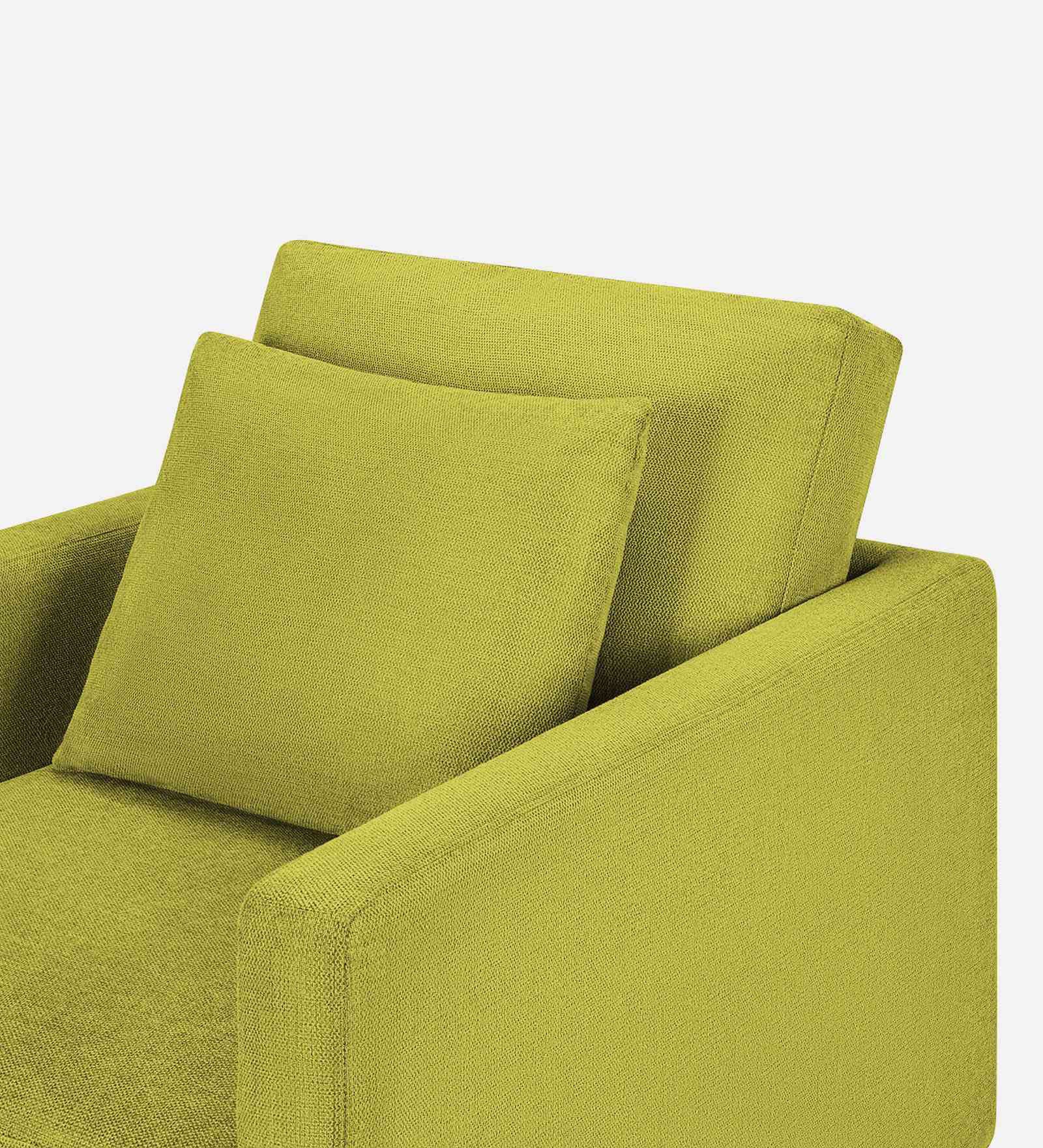 Kera Fabric 1 Seater Sofa in Parrot Green Colour