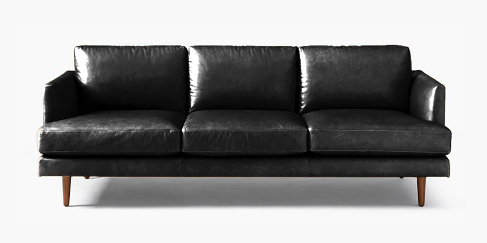 Sterio Leatherette 3 Seater Sofa in Lama Black Colour