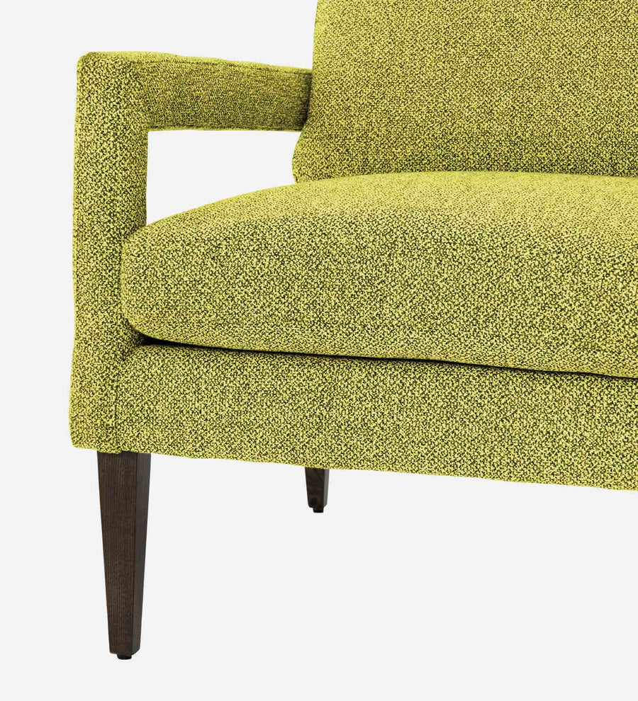 Olsen Fabric Arm Chair In Parrot Green Colour - Febonic Living