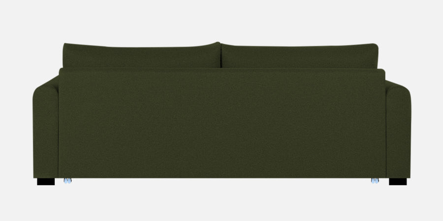 Sigma Fabric 3 Seater Pull Out Sofa Cum Bed In Olive Green Colour - Febonic Living