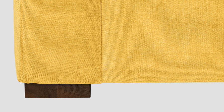 Dara Fabric 3 Seater Sofa In Bold Yellow Colour - Febonic Living