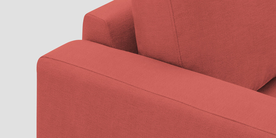 Esha Fabric 3 Seater Sofa In Salmon Pink Colour - Febonic Living