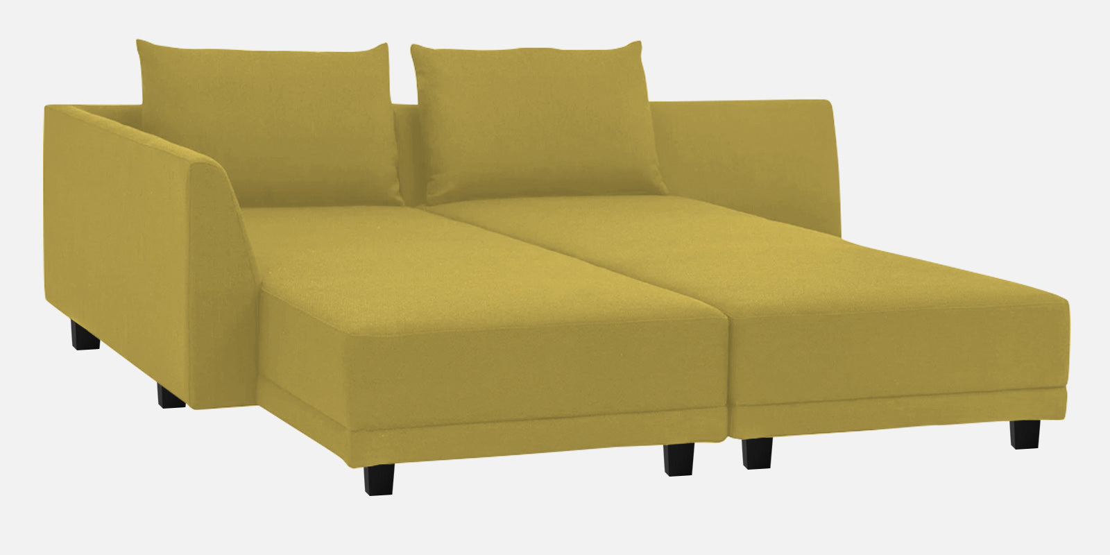 Ira Fabric RHS 6 Seater Sofa Cum Bed In Parrot Green Colour