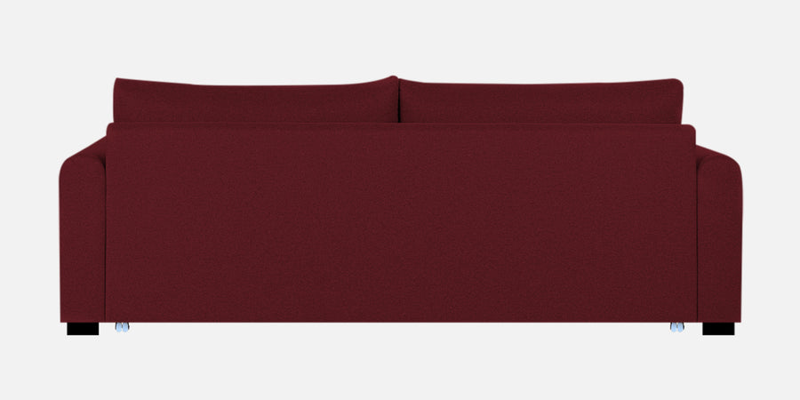 Sigma Fabric 3 Seater Pull Out Sofa Cum Bed In Blood Maroon Colour - Febonic Living