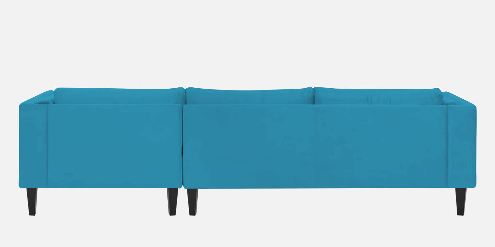 Jasper Velvet LHS Sectional Sofa (3+Lounger) in Aqua blue Colour