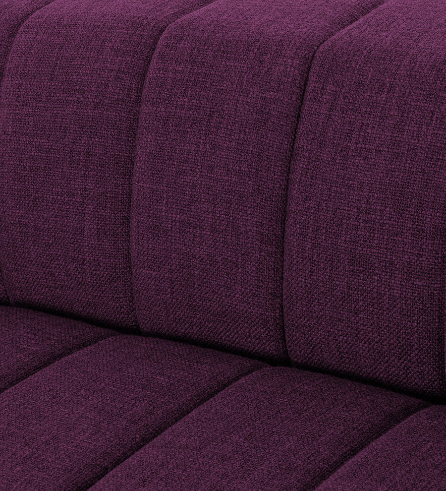 Lara Fabric 1 Seater Sofa In Greek Purple Colour - Febonic Living