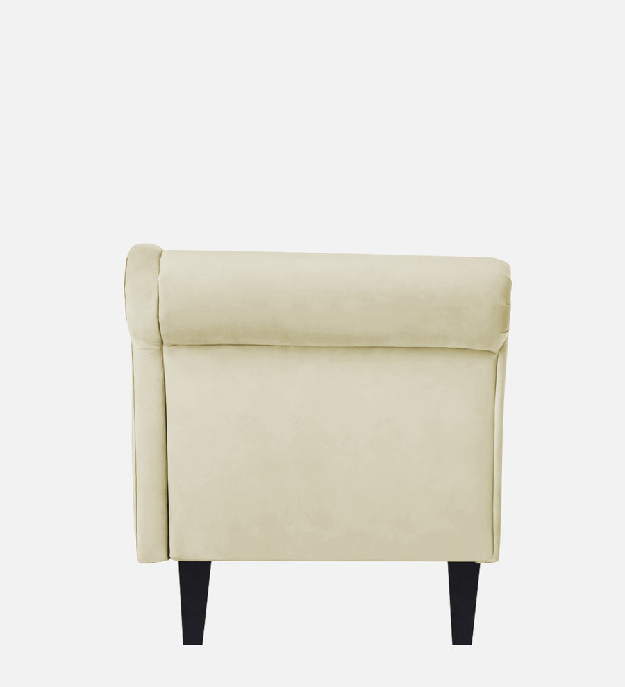 Rana Velvet Rhs Chaise Lounger In Warm White Colour - Febonic Living