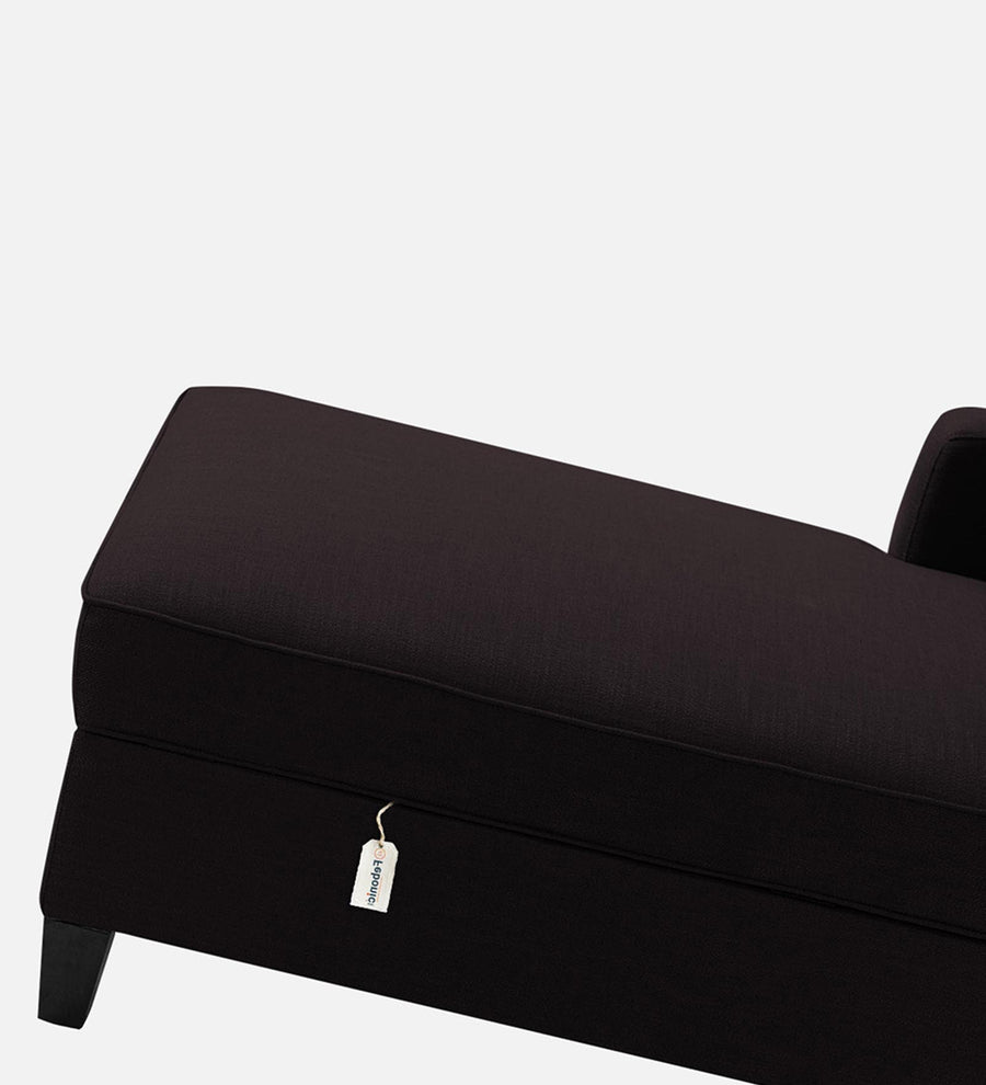 Royee Fabric Lhs Chaise Lounger In Cara Brown Colour With Storage - Febonic Living