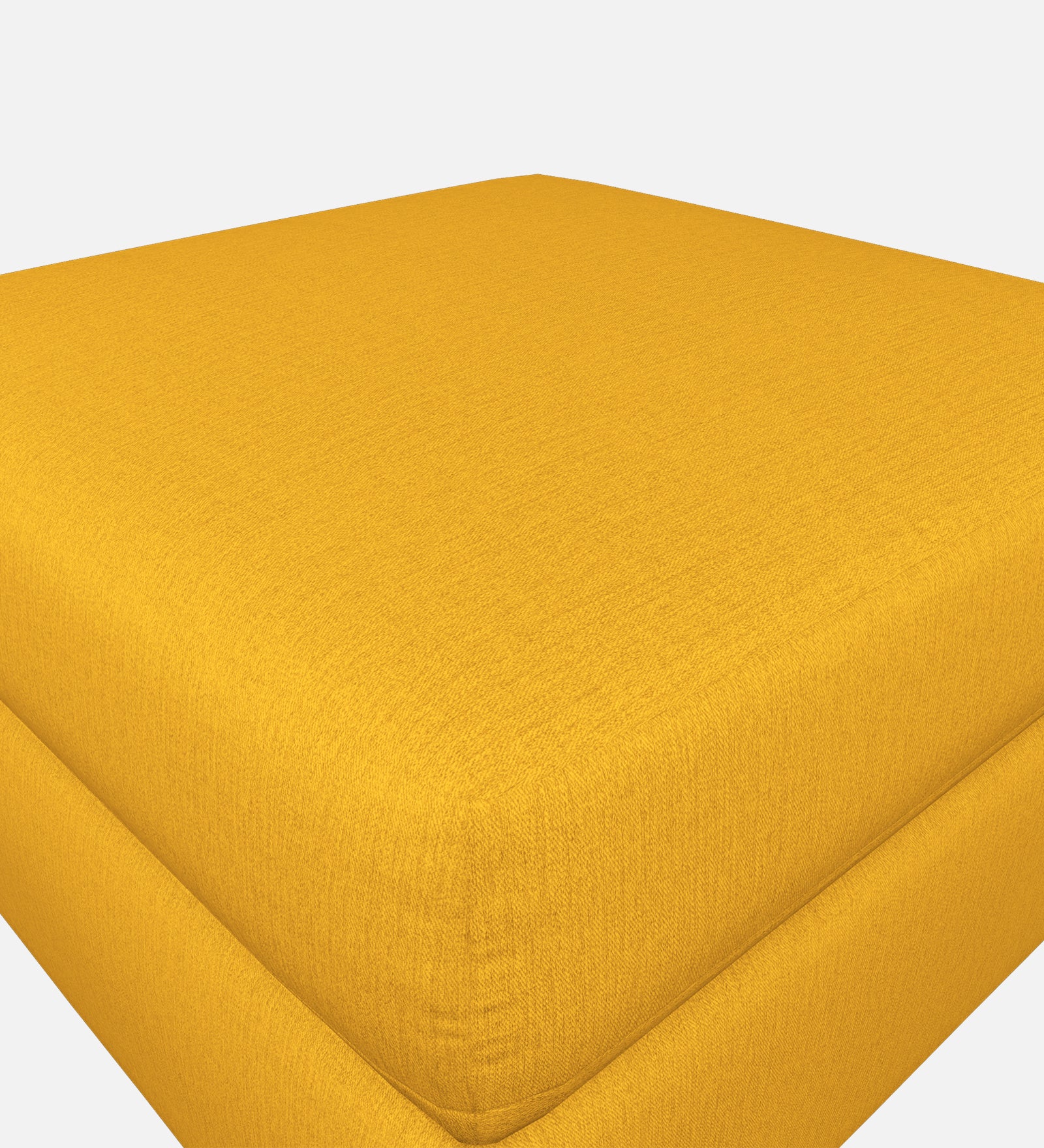 Penny Fabric Storage Ottoman In Bold Yellow Colour